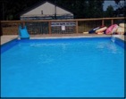 beautiful swimming pool filled with fresh blue water